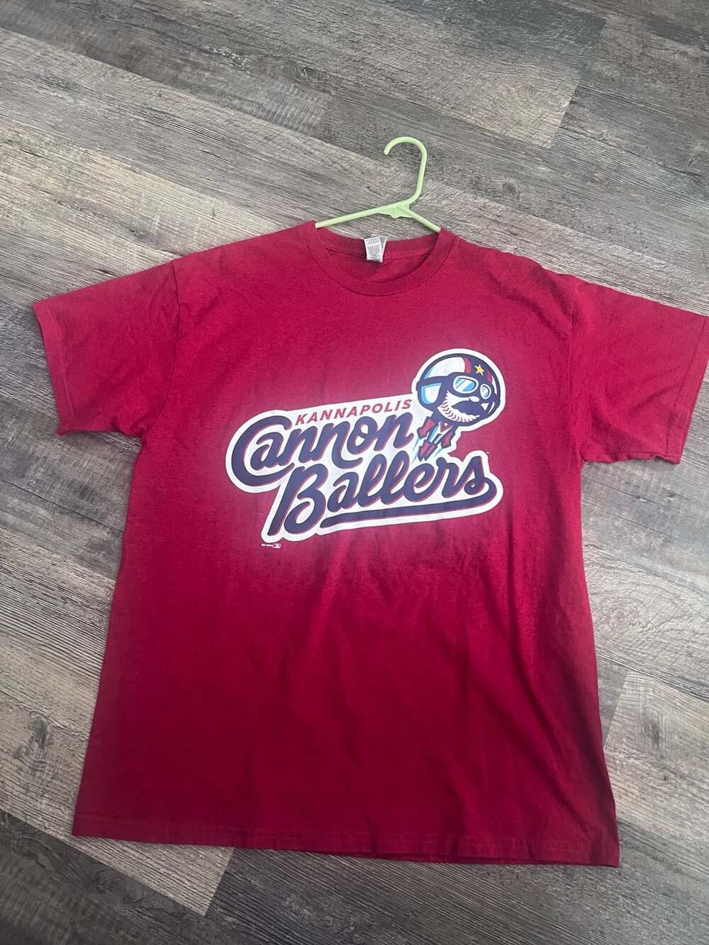 Gildan Kannapolis Cannon Ballers T-Shirt Size L Red Ultra Cotton